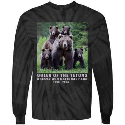 Queen Of The Tetons Grizzly 399 National Park 1996 2024 Tie-Dye Long Sleeve Shirt