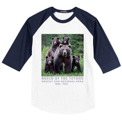 Queen Of The Tetons Grizzly 399 National Park 1996 2024 Baseball Sleeve Shirt