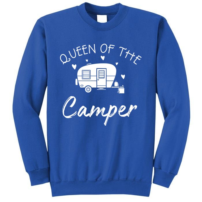 Queen Of The Camper Gift Rv Camper Road Trip Gift Sweatshirt