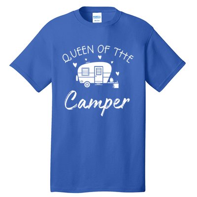 Queen Of The Camper Gift Rv Camper Road Trip Gift Tall T-Shirt