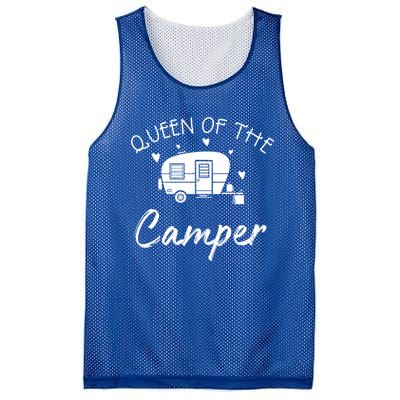 Queen Of The Camper Gift Rv Camper Road Trip Gift Mesh Reversible Basketball Jersey Tank