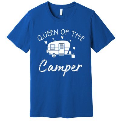 Queen Of The Camper Gift Rv Camper Road Trip Gift Premium T-Shirt