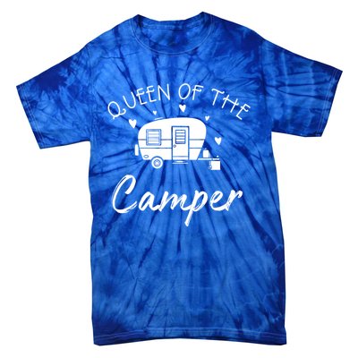 Queen Of The Camper Gift Rv Camper Road Trip Gift Tie-Dye T-Shirt