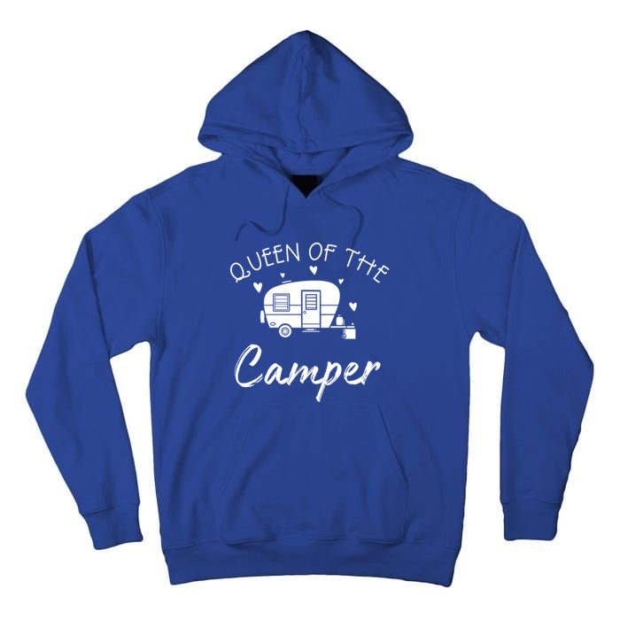 Queen Of The Camper Gift Rv Camper Road Trip Gift Tall Hoodie