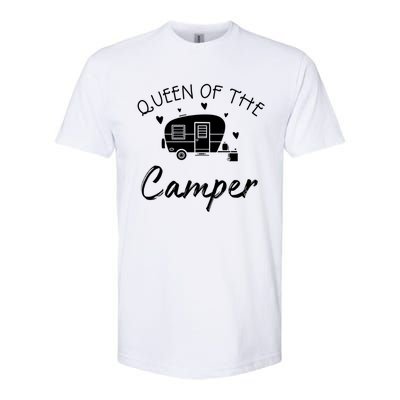 Queen Of The Camper Gift Rv Camper Road Trip Gift Softstyle CVC T-Shirt