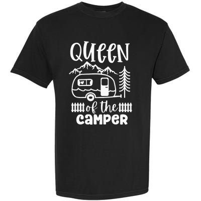 Queen Of The Camper RV Camping Camp Lover Camping Life Garment-Dyed Heavyweight T-Shirt