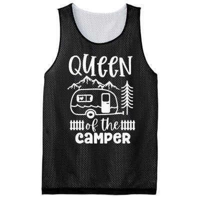 Queen Of The Camper RV Camping Camp Lover Camping Life Mesh Reversible Basketball Jersey Tank