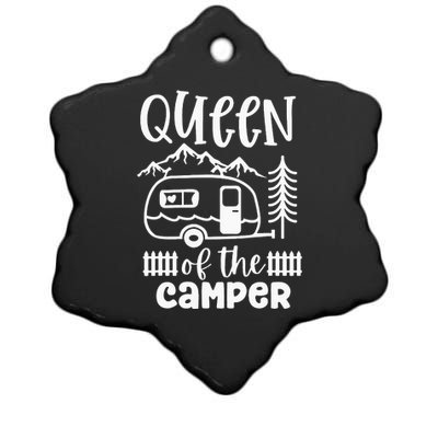 Queen Of The Camper RV Camping Camp Lover Camping Life Ceramic Star Ornament