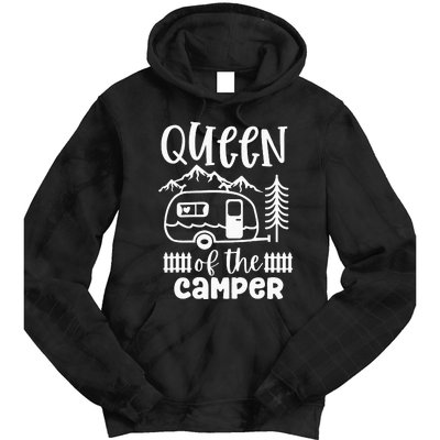 Queen Of The Camper RV Camping Camp Lover Camping Life Tie Dye Hoodie