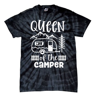 Queen Of The Camper RV Camping Camp Lover Camping Life Tie-Dye T-Shirt