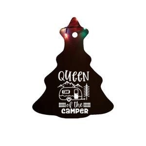 Queen Of The Camper RV Camping Camp Lover Camping Life Ceramic Tree Ornament