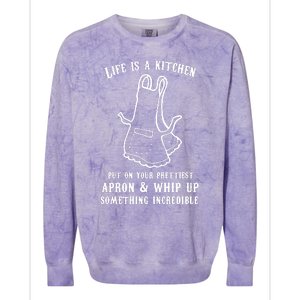 Queen Of The Kitchen Cooking Colorblast Crewneck Sweatshirt