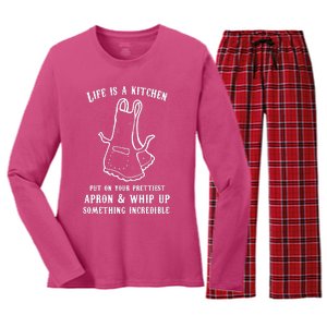 Queen Of The Kitchen Cooking Women's Long Sleeve Flannel Pajama Set 