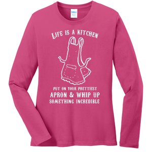 Queen Of The Kitchen Cooking Ladies Long Sleeve Shirt