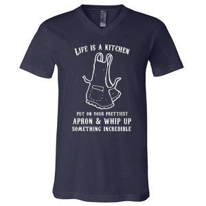 Queen Of The Kitchen Cooking V-Neck T-Shirt