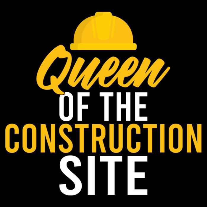 Queen Of The Construction Site Funny Construction Worker Gift Cooling Performance Crew T-Shirt