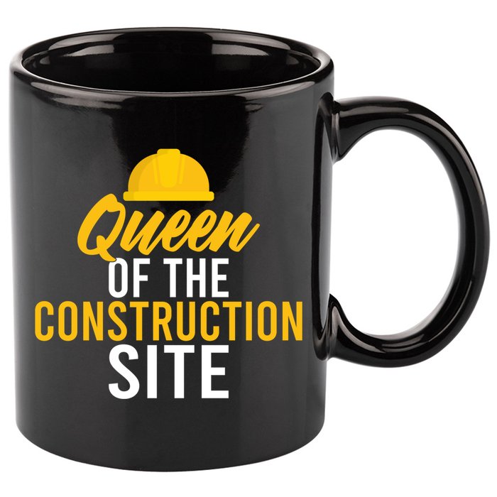 Queen Of The Construction Site Funny Construction Worker Gift 11oz C Handle Ceramic Mug