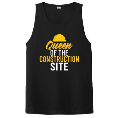 Queen Of The Construction Site Funny Construction Worker Gift PosiCharge Competitor Tank