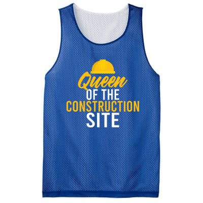 Queen Of The Construction Site Funny Construction Worker Gift Mesh Reversible Basketball Jersey Tank