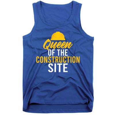 Queen Of The Construction Site Funny Construction Worker Gift Tank Top