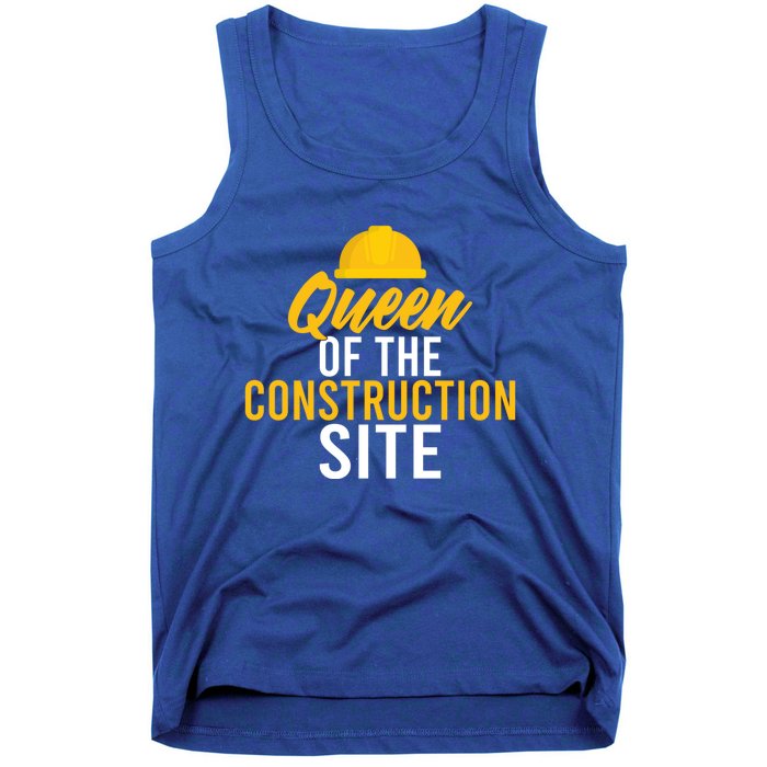 Queen Of The Construction Site Funny Construction Worker Gift Tank Top