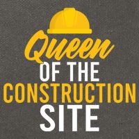 Queen Of The Construction Site Funny Construction Worker Gift Cotton Canvas Backpack