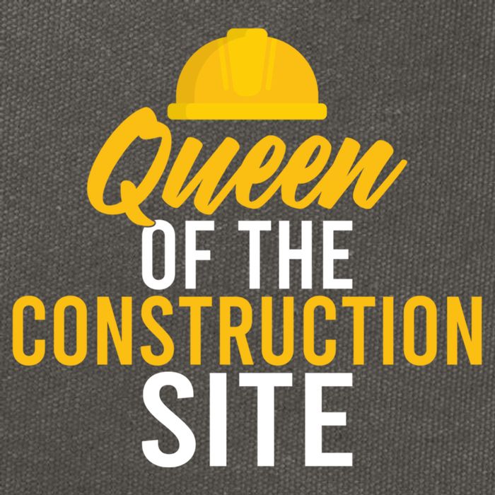 Queen Of The Construction Site Funny Construction Worker Gift Cotton Canvas Backpack