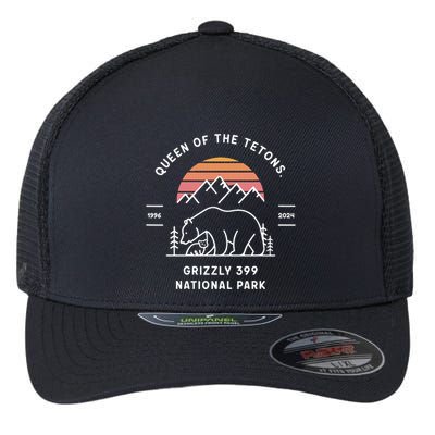 Queen Of The Tetons Grizzly 399 National Park 1996 2024 Flexfit Unipanel Trucker Cap