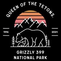 Queen Of The Tetons Grizzly 399 National Park 1996 2024 Flexfit Unipanel Trucker Cap