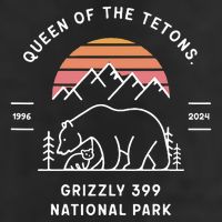Queen Of The Tetons Grizzly 399 National Park 1996 2024 Adult Drive Performance Visor