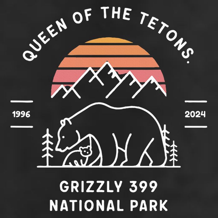 Queen Of The Tetons Grizzly 399 National Park 1996 2024 Adult Drive Performance Visor