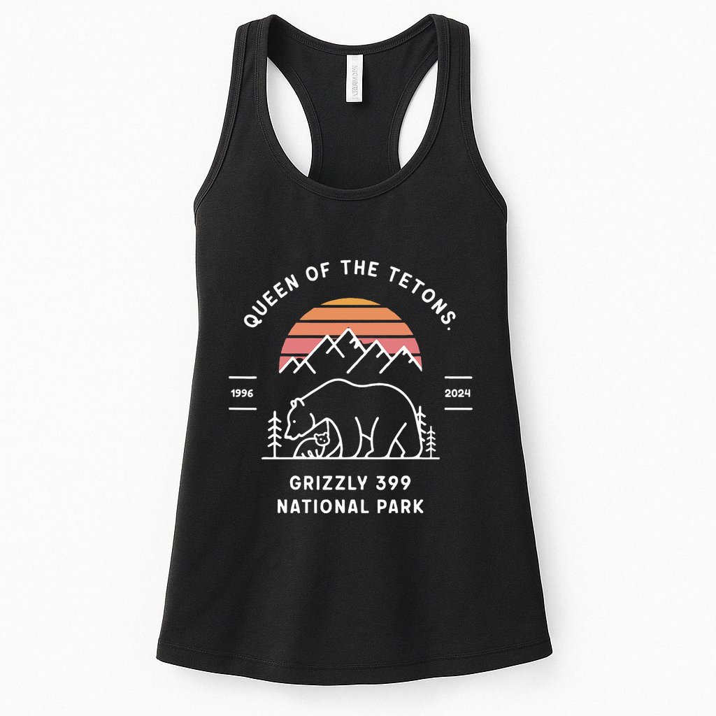 Queen Of The Tetons Grizzly 399 National Park 1996 2024 Womens Tank Top