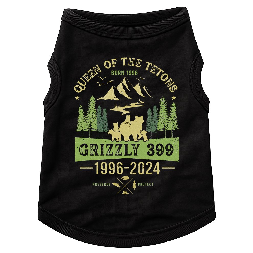 Queen Of The Tetons Grizzly 399 National Park 19962024 Gift Doggie Tank