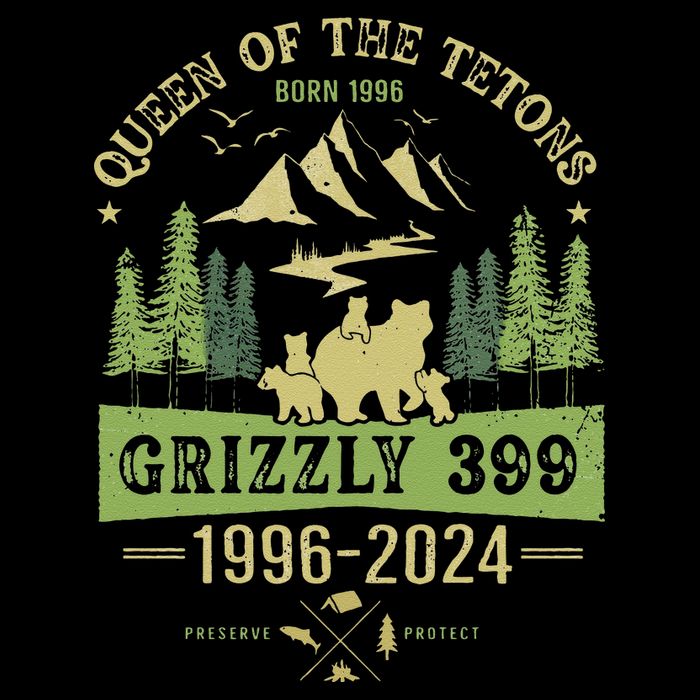 Queen Of The Tetons Grizzly 399 National Park 19962024 Gift City Backpack