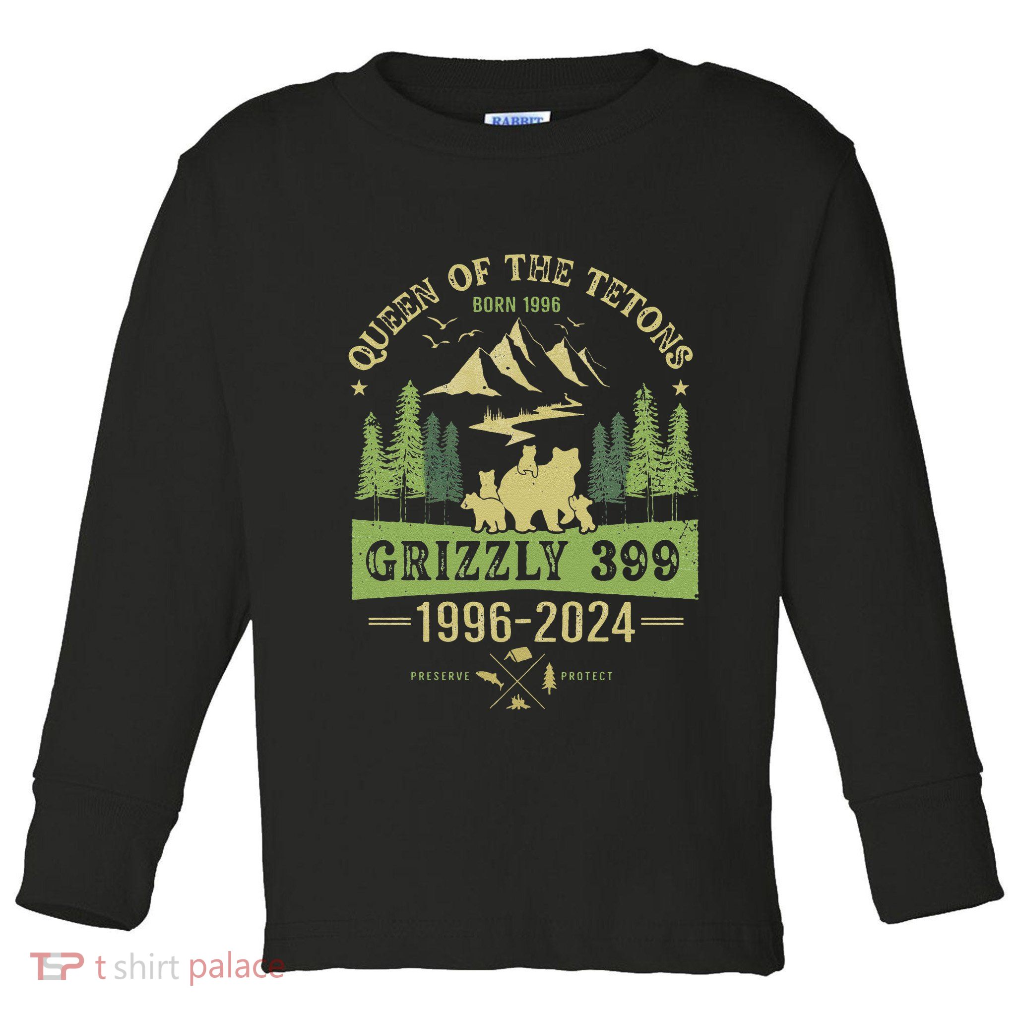 Queen Of The Tetons Grizzly 399 National Park 19962024 Gift Toddler Long Sleeve Shirt