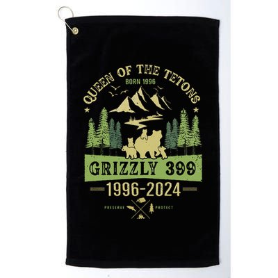 Queen Of The Tetons Grizzly 399 National Park 19962024 Gift Golf Towel