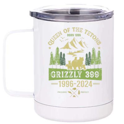 Queen Of The Tetons Grizzly 399 National Park 19962024 Gift 12 oz Stainless Steel Tumbler Cup