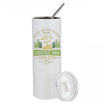 Queen Of The Tetons Grizzly 399 National Park 19962024 Gift Stainless Steel Tumbler