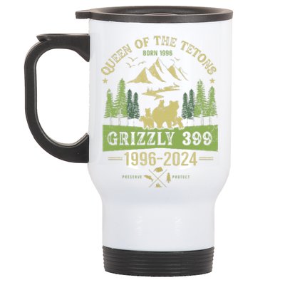 Queen Of The Tetons Grizzly 399 National Park 19962024 Gift Stainless Steel Travel Mug