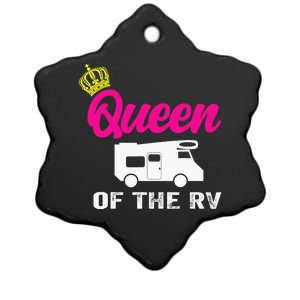 Queen Of The RV Camp Camper Camping Graphic Ceramic Star Ornament