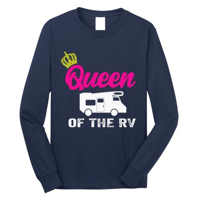 Queen Of The RV Camp Camper Camping Graphic Long Sleeve Shirt