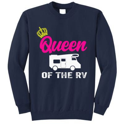 Queen Of The RV Camp Camper Camping Graphic Tall Sweatshirt