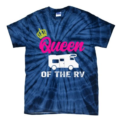 Queen Of The RV Camp Camper Camping Graphic Tie-Dye T-Shirt