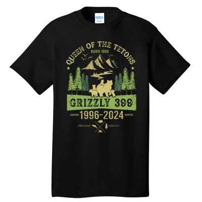 Queen Of The Tetons Grizzly 399 National Park 1996 2024 Tall T-Shirt