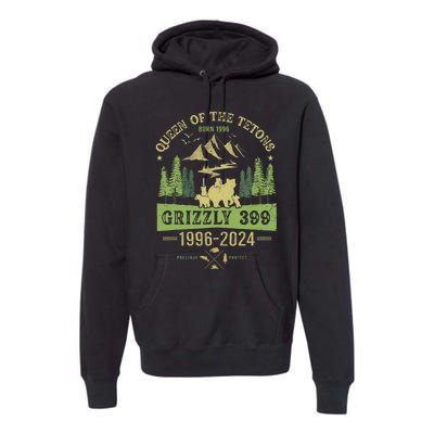 Queen Of The Tetons Grizzly 399 National Park 1996 2024 Premium Hoodie