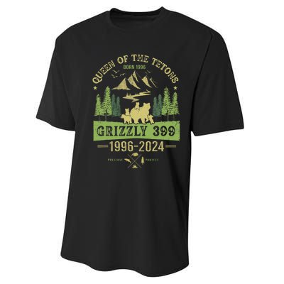 Queen Of The Tetons Grizzly 399 National Park 1996 2024 Performance Sprint T-Shirt