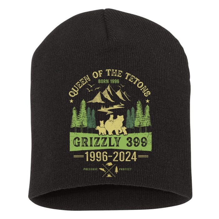 Queen Of The Tetons Grizzly 399 National Park 1996 2024 Short Acrylic Beanie