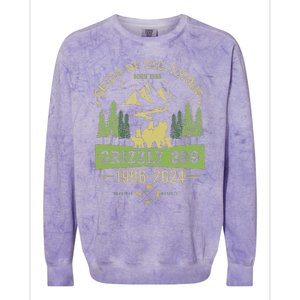 Queen Of The Tetons Grizzly 399 National Park 1996 2024 Colorblast Crewneck Sweatshirt