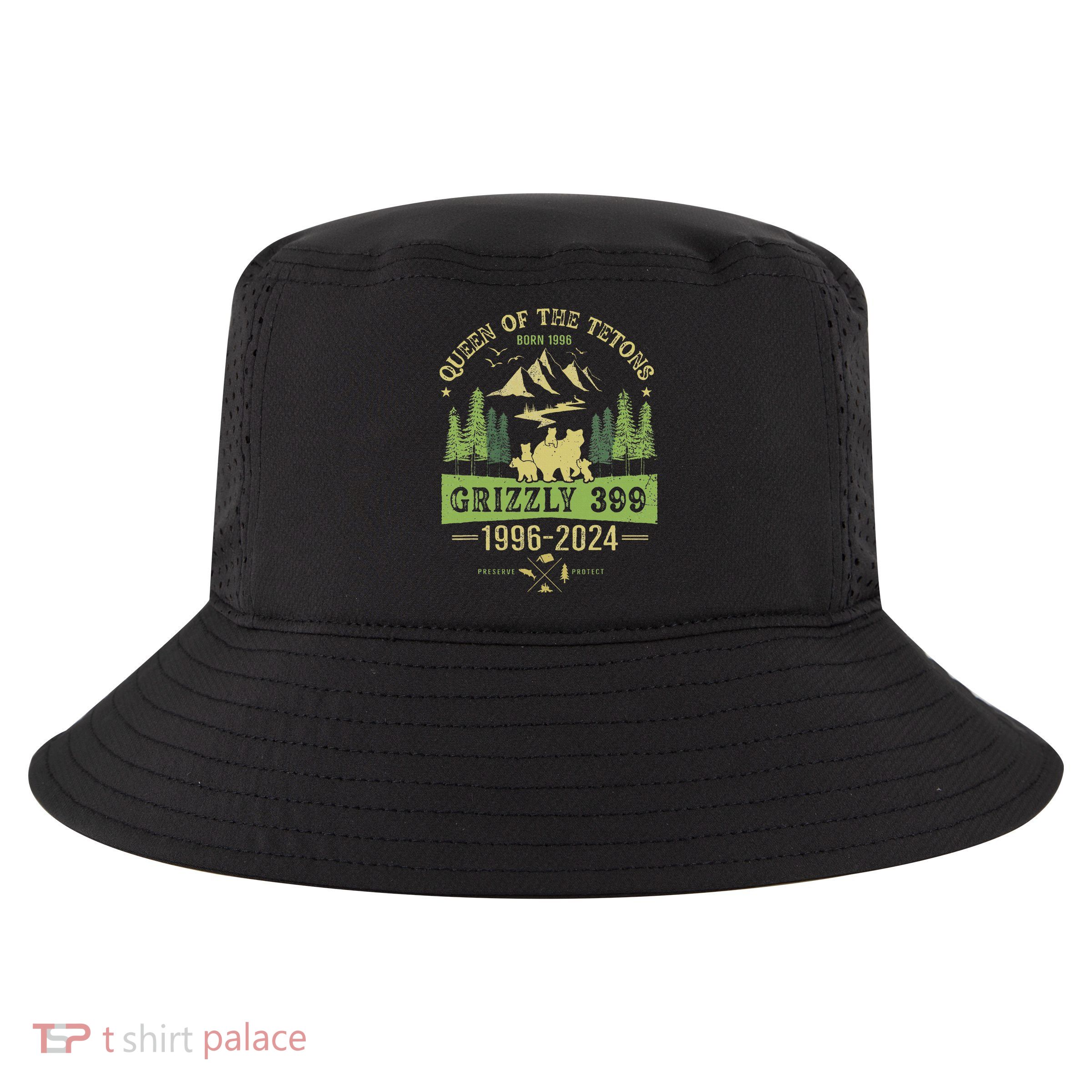 Queen Of The Tetons Grizzly 399 National Park 1996 2024 Cool Comfort Performance Bucket Hat