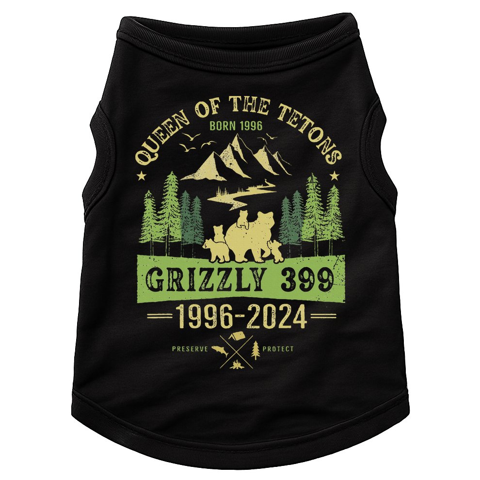 Queen Of The Tetons Grizzly 399 National Park 1996 2024 Doggie Tank